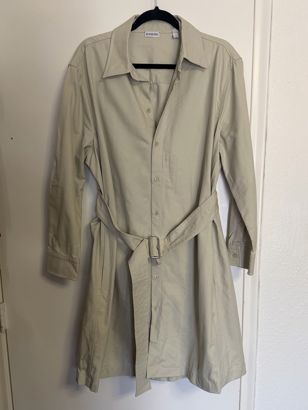 Burberry Beige/Tan Trench Shirt Dress with Belt